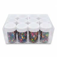 Litere alfabet colorate borcanel decor unghii creatie 12 buc Adison